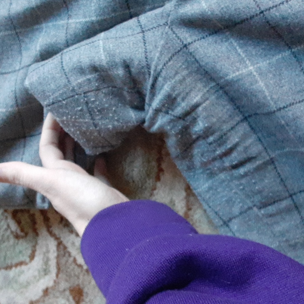 Talbots 75% Wool Gray Square Patterned Lined Pants - image 8